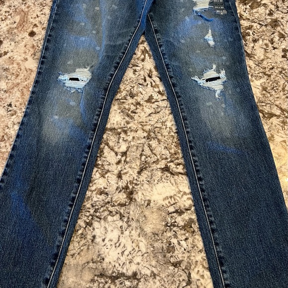 NEW Pac Sun Womens Jeans 32 x 32 Stacked Skinny Distressed Stretch Ripped NWT - Picture 10 of 10